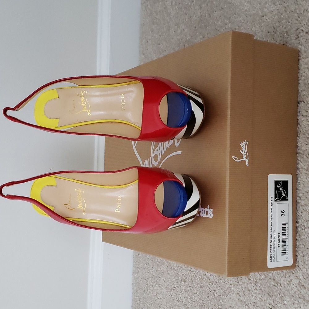 Rare Christian Louboutin Size 36 multi color
